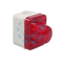 SEGNALATORE STATICO A PARETE ROSSO - mm.64x60x80h. (1580.R)