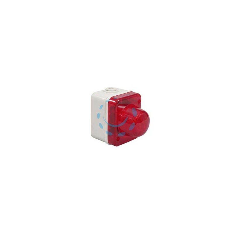 SEGNALATORE STATICO A PARETE ROSSO - mm.64x60x80h. (1580.R)