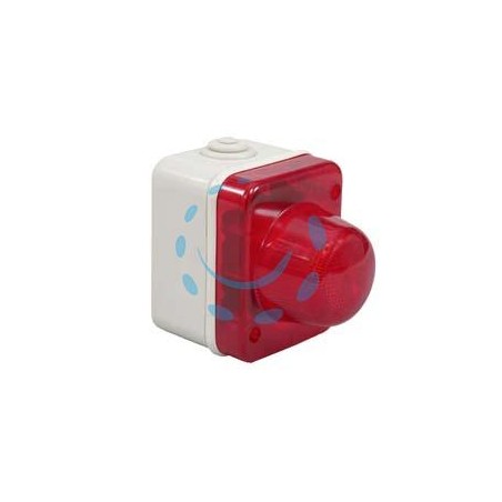 SEGNALATORE STATICO A PARETE ROSSO - mm.64x60x80h. (1580.R)