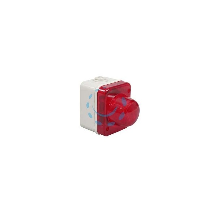 SEGNALATORE STATICO A PARETE ROSSO - mm.64x60x80h. (1580.R)