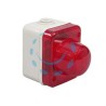 SEGNALATORE STATICO A PARETE ROSSO - mm.64x60x80h. (1580.R)