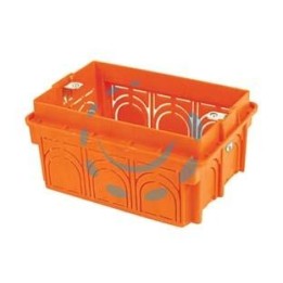 SCATOLA DA INCASSO CON INSERTI IN METALLO SENZA COPERCHIO - 4 posti tipo 504 - mm.122x61x51 - (1704.XL)