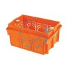 SCATOLA DA INCASSO CON INSERTI IN METALLO SENZA COPERCHIO - 4 posti tipo 504 - mm.122x61x51 - (1704.XL)
