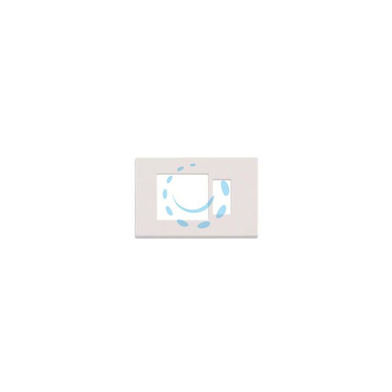 PLACCA COMBINATA FORO SCHUKO QUADRO + 1 POSTO "VENUS" - mm.115x80h. - (1869.B)
