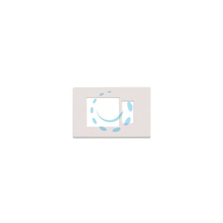 PLACCA COMBINATA FORO SCHUKO QUADRO + 1 POSTO "VENUS" - mm.115x80h. - (1869.B)