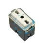 PRESA SICUREZZA BIVALENTE "VENUS" - 2 poli+terra 10/16A alveoli ø mm.4/5 (7079.N)