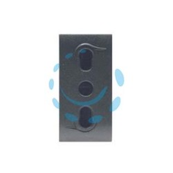 PRESA SICUREZZA BIVALENTE "ONDA" - 2 poli+terra 10/16A alveoli ø mm.4/5 (7779)