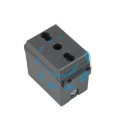PRESA SICUREZZA BIVALENTE "ARC" - 2 poli+terra 10/16A alveoli ø mm.4/5 (7879)