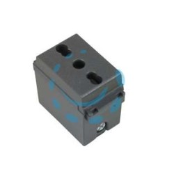 PRESA SICUREZZA BIVALENTE "ARC" - 2 poli+terra 10/16A alveoli ø mm.4/5 (7879)