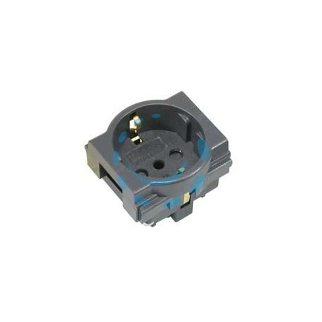 PRESA SICUREZZA SCHUKO SU DUE MODULI "ARC" - 2 poli+terra 16A SCHUKO con sicurezza (7892.D)