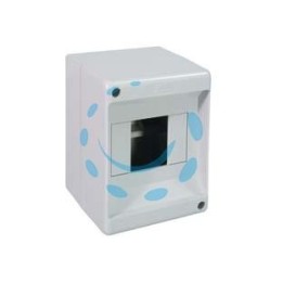 CENTRALINO DA PARETE SENZA SPORTELLO IP40 - mm.100x90x135h. per 2/4 moduli - 8W - (90.04)