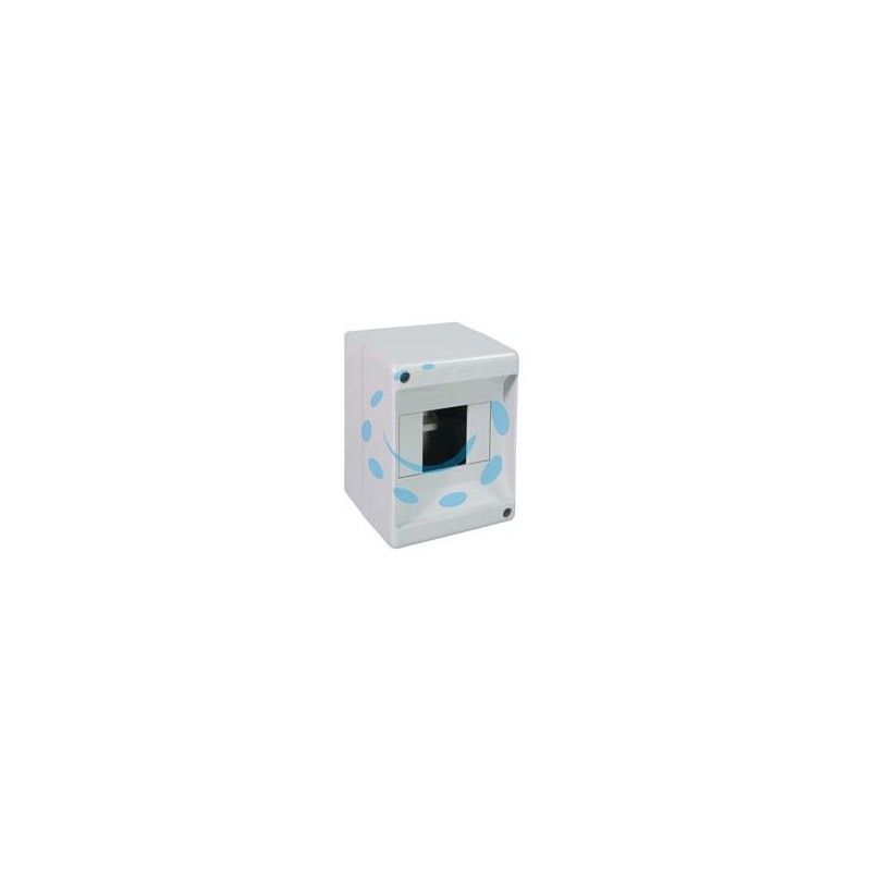 CENTRALINO DA PARETE SENZA SPORTELLO IP40 - mm.100x90x135h. per 2/4 moduli - 8W - (90.04)