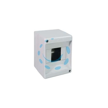 CENTRALINO DA PARETE SENZA SPORTELLO IP40 - mm.100x90x135h. per 2/4 moduli - 8W - (90.04)