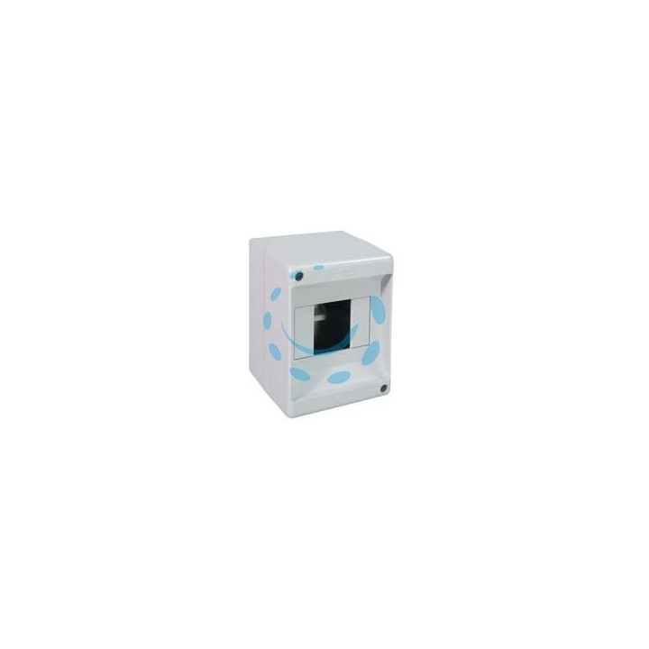 CENTRALINO DA PARETE SENZA SPORTELLO IP40 - mm.100x90x135h. per 2/4 moduli - 8W - (90.04)