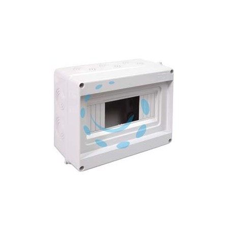 CENTRALINO DA PARETE SENZA SPORTELLO IP40 - mm.200x160x90h. per 4/8 moduli - 14W - (90.08)