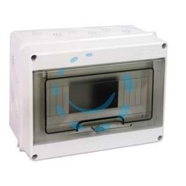 CENTRALINO DA PARETE CON SPORTELLO FUME' IP65 "SERIE ITALIA" - mm.200x90x160h. per 4/8 moduli - 11W (92.08)