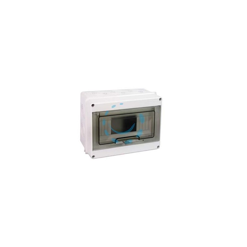 CENTRALINO DA PARETE CON SPORTELLO FUME' IP65 "SERIE ITALIA" - mm.200x90x160h. per 4/8 moduli - 11W (92.08)