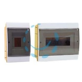 CENTRALINO DA INCASSO CON SPORTELLO FUME' IP40 "SERIE ARREDO" - mm.230x22x200h per 6/10 moduli - 20W (970.08.B) 