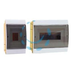CENTRALINO DA INCASSO CON SPORTELLO FUME' IP40 "SERIE ARREDO" - mm.230x22x200h per 6/10 moduli - 20W (970.08.B) 