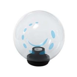 GLOBO INCOLORE CON BASE E PORTALAMPADE - ø mm.250 max 60w