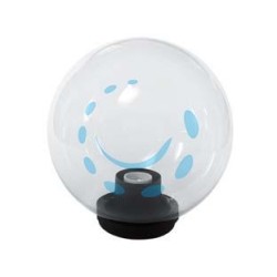 GLOBO INCOLORE CON BASE E PORTALAMPADE - ø mm.300 max 75w