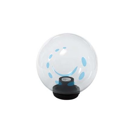 GLOBO INCOLORE CON BASE E PORTALAMPADE - ø mm.300 max 75w