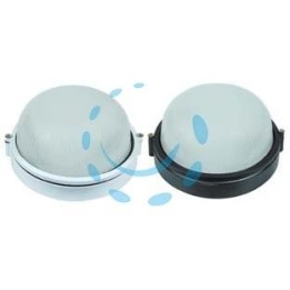 PLAFONIERA TONDA IN ALLUMINIO PER ESTERNO - 60w IP54 ø mm.180x115h. bianco