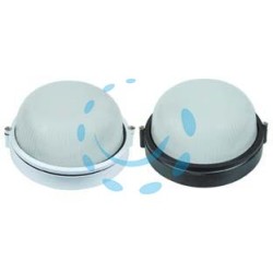 PLAFONIERA TONDA IN ALLUMINIO PER ESTERNO - 60w IP54 ø mm.180x115h. bianco
