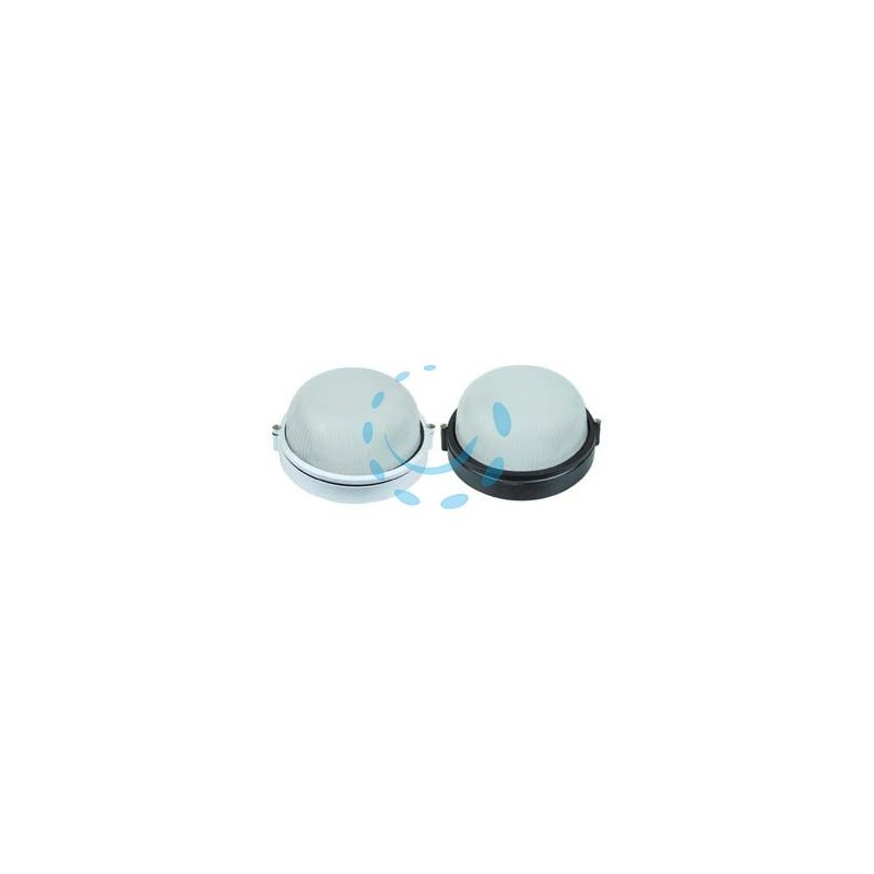 PLAFONIERA TONDA IN ALLUMINIO PER ESTERNO - 60w IP54 ø mm.180x115h. bianco