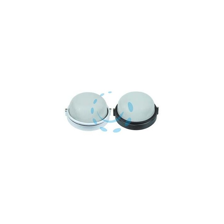 PLAFONIERA TONDA IN ALLUMINIO PER ESTERNO - 60w IP54 ø mm.180x115h. bianco