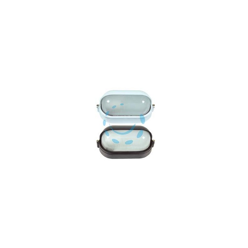 PLAFONIERA A PALPEBRA IN ALLUMINIO PER ESTERNO - 60w IP54 mm.210x105x110h. bianco