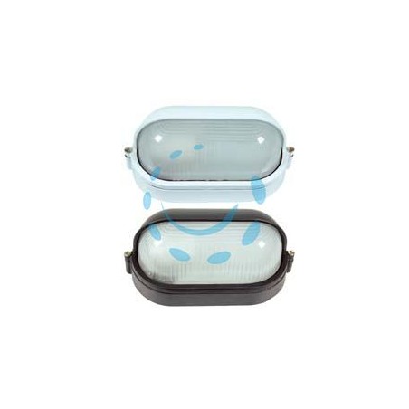 PLAFONIERA A PALPEBRA IN ALLUMINIO PER ESTERNO - 60w IP54 mm.210x105x110h. bianco