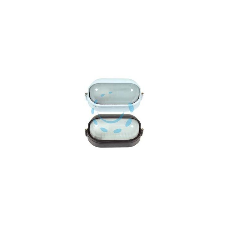 PLAFONIERA A PALPEBRA IN ALLUMINIO PER ESTERNO - 60w IP54 mm.210x105x110h. bianco