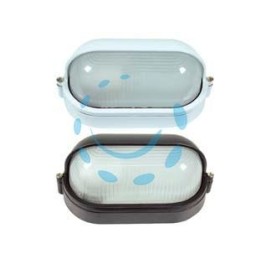 PLAFONIERA A PALPEBRA IN ALLUMINIO PER ESTERNO - 60w IP54 mm.210x105x110h. nero