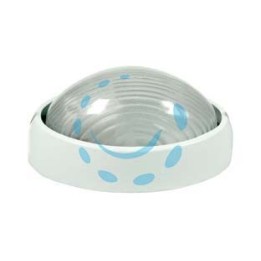 PLAFONIERA OVALE IN ALLUMINIO PER ESTERNO - 60w IP54 ø mm.213x148x98h. bianco