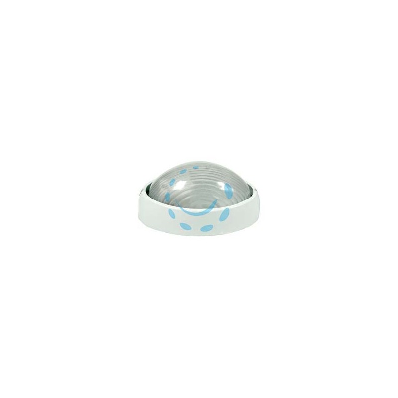PLAFONIERA OVALE IN ALLUMINIO PER ESTERNO - 60w IP54 ø mm.213x148x98h. bianco