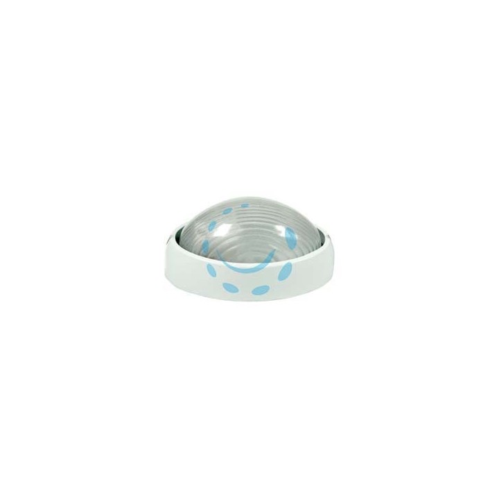 PLAFONIERA OVALE IN ALLUMINIO PER ESTERNO - 60w IP54 ø mm.213x148x98h. bianco