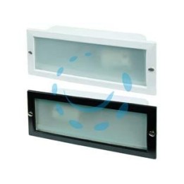 FARETTI A INCASSO RETTANGOLARI IN ALLUMINIO PER ESTERNO - 60w IP54 mm.234x100x80h. nero