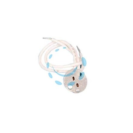 PORTALAMPADA IN STEATITE PER LAMPADE ALOGENE 12V colore bianco