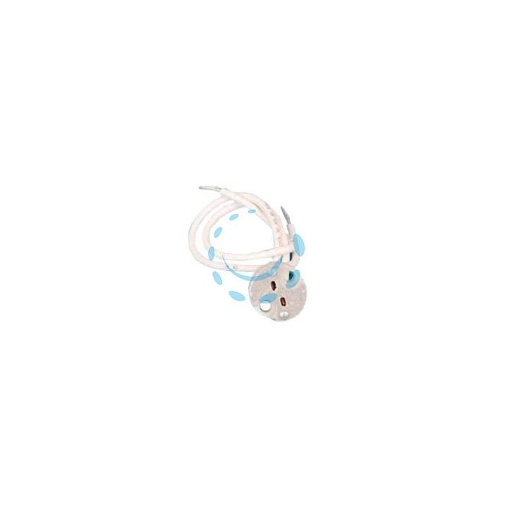 PORTALAMPADA IN STEATITE PER LAMPADE ALOGENE 12V colore bianco