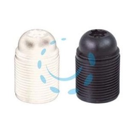 PORTALAMPADA E27 TERMOPLASTICO FILETTATO - colore bianco