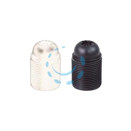 PORTALAMPADA E27 TERMOPLASTICO FILETTATO - colore bianco