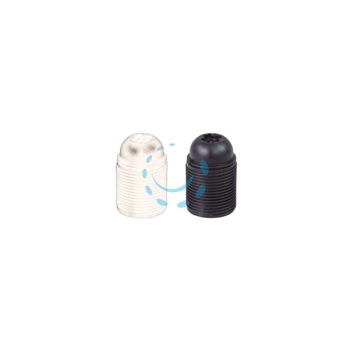 PORTALAMPADA E27 TERMOPLASTICO FILETTATO - colore nero