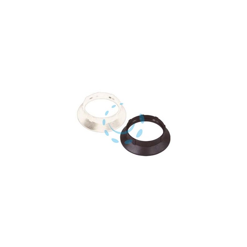 GHIERA TERMOPLASTICA PER PORTALAMPADA E27 - colore bianco
