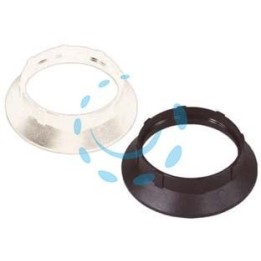 GHIERA TERMOPLASTICA PER PORTALAMPADA E27 - colore nero
