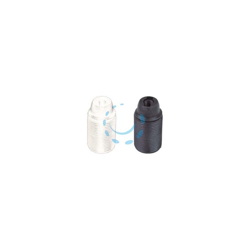 PORTALAMPADA E14 TERMOPLASTICO FILETTATO - colore bianco