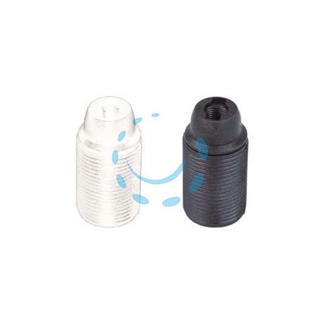 PORTALAMPADA E14 TERMOPLASTICO FILETTATO - colore nero