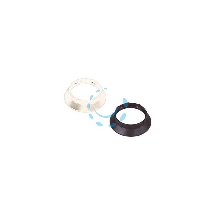GHIERA TERMOPLASTICA PER PORTALAMPADA E14 - colore bianco