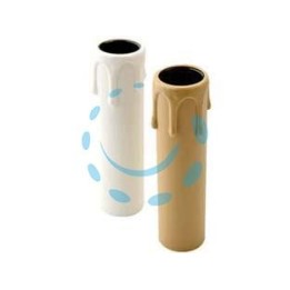 GUSCIO CANDELA CON GOCCE E14 CON PORTALAMPADA INCLUSO - ø mm.26x65h.- colore bianco