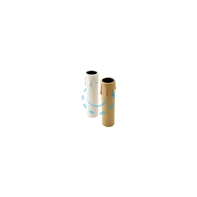 GUSCIO CANDELA CON GOCCE E14 CON PORTALAMPADA INCLUSO - ø mm.26x65h.- colore bianco